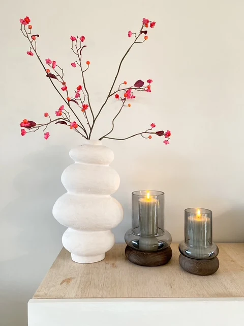 Vase 'Rumba' Rauchglas 23cm