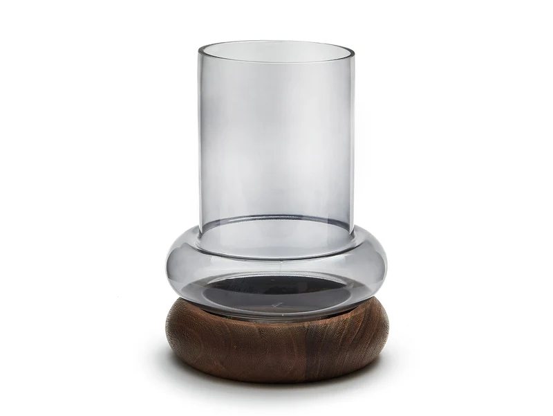 Vase 'Rumba' Rauchglas 23cm