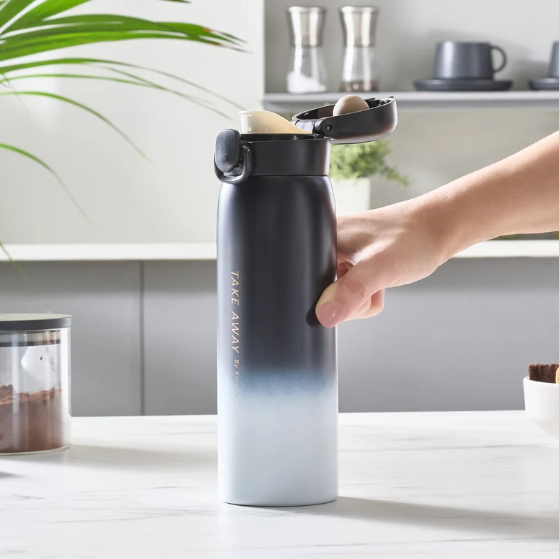 Karaca Skyfall Stahl Leakproof Thermos 500 Ml Schwarz