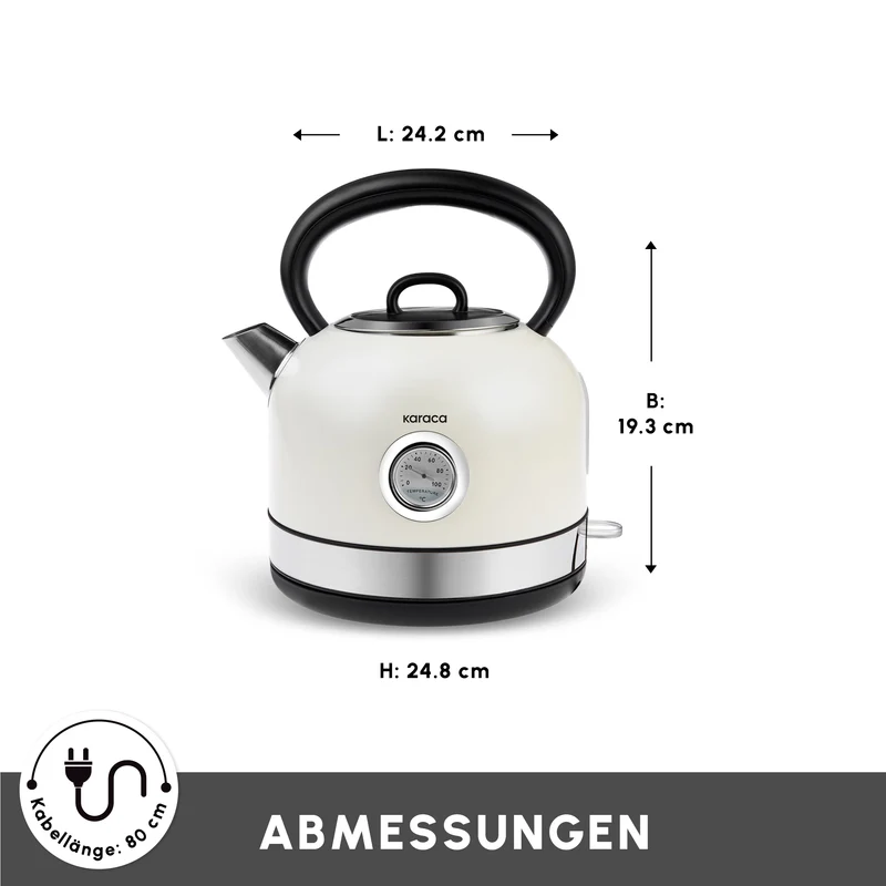 Karaca Retro 2202 Wasserkocher Creme 2200W