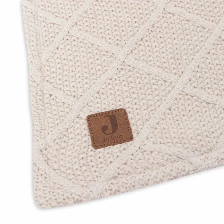 Decke Wiege "Check Knit" Fleece