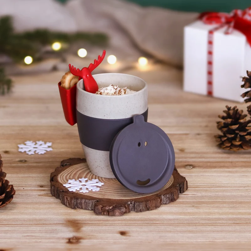 Thermobecher mit Deckel + Tassenutensilo AROMA TO GO RUDOLF SET