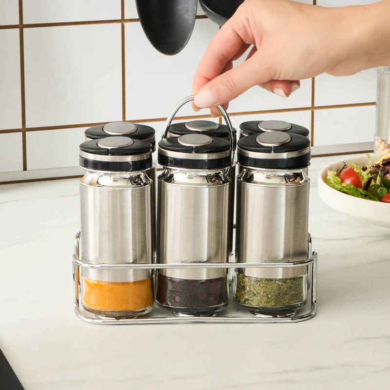 Karaca Stellum, 6-teiliges Gewürzglas-Set, Inox