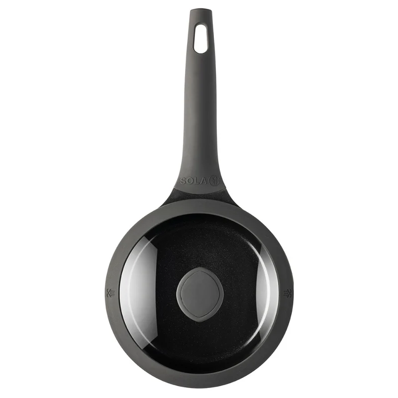 Sola Stielpan mit Deckel Ceramic Deluxe - Keramische Antihaftbeschichtung - ø 18 cm / 1,5 Liter - geeignet für alle Wärmequellen