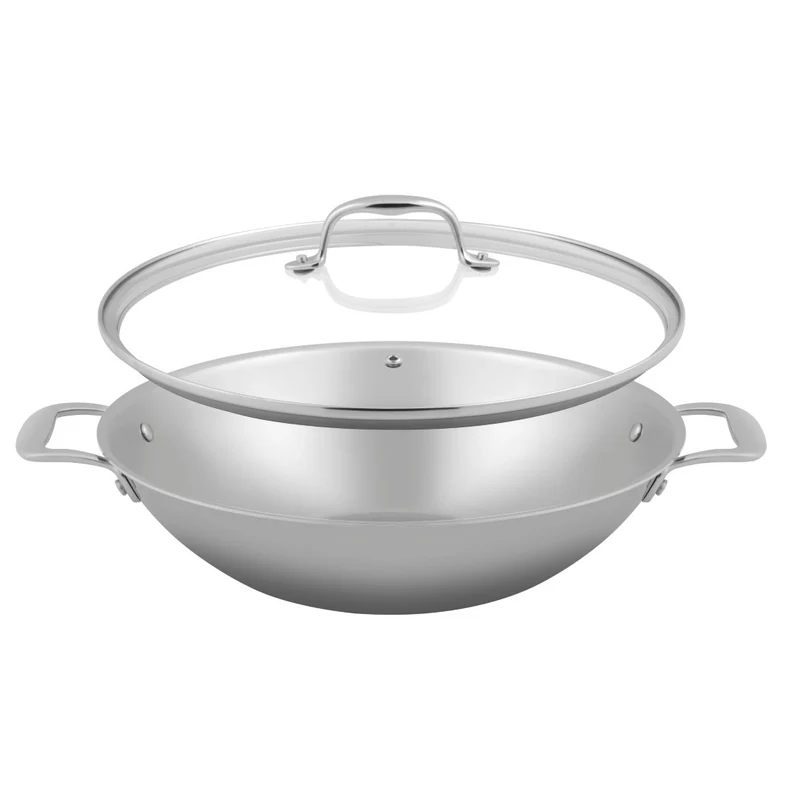 Sola Wokpfanne mit Deckel Green Cooking Ø 32 cm – ohne Antihaftbeschichtung – geeignet für alle Wärmequellen