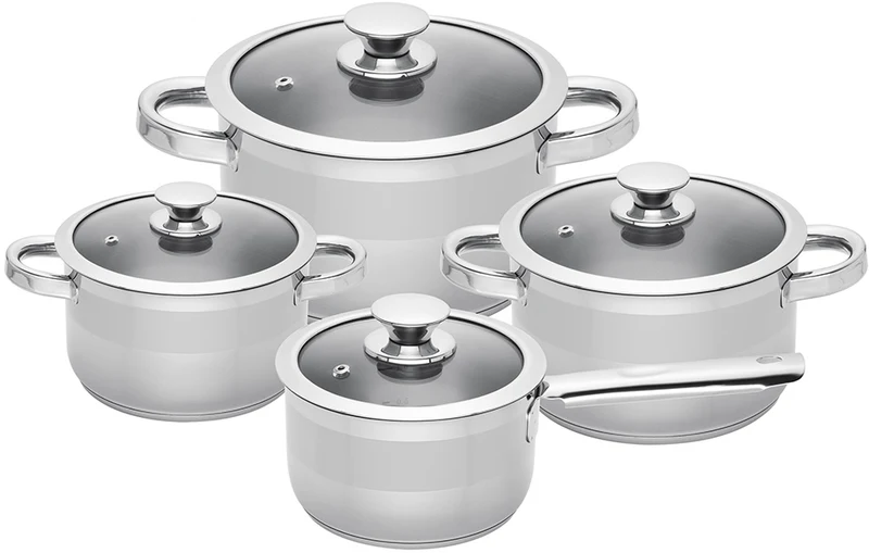 Sola Furore Topfset – Edelstahl – Stieltopf ø 16, 18, 20 cm & Stielkasserolle ø 16 cm – Induktionsgeeignet – 4-teilig
