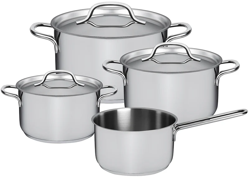 Sola Topfset Mirage - Edelstahl - Kochtopf ø 16, 18, 20 cm & Stielkasserolle ø 16 cm - Induktionsgeeignet - 4-teilig
