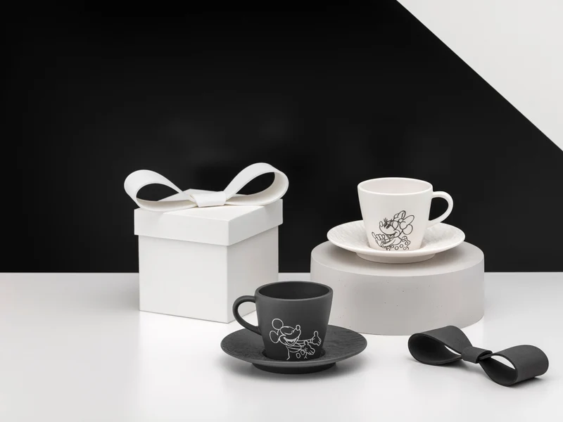 Villeroy & Boch Manufacture Rock - Mickey Mouse Espressotasse m. Untere 4tlg