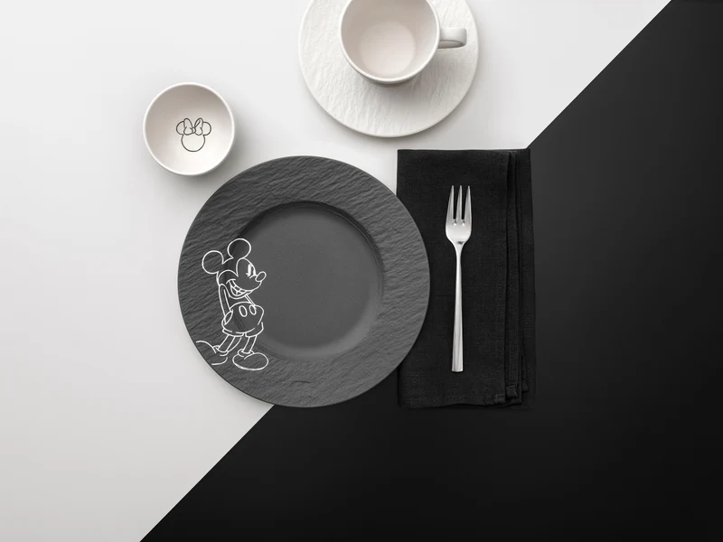 Villeroy & Boch Manufacture Rock - Mickey Mouse Frühstücksteller 2erSet
