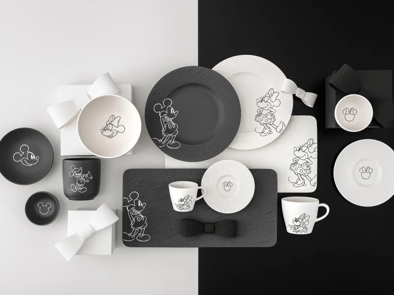 Villeroy & Boch Manufacture Rock - Mickey Mouse Frühstücksteller 2erSet