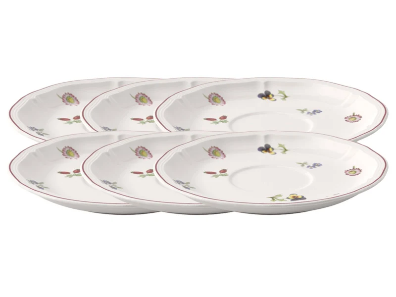 Villeroy & Boch Petite Fleur Frühstücksuntertasse 17cm Set6