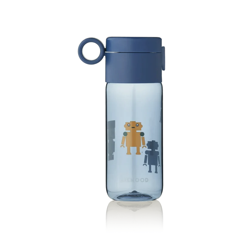 Trinkflasche Clemence "Robots/Indigo blue"