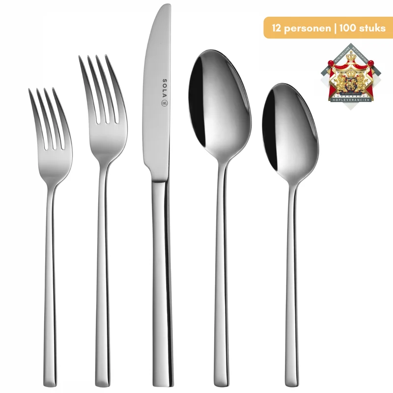 Sola Besteckset Luxor - 18/10 Edelstahl - 100-teilig / 12 Personen