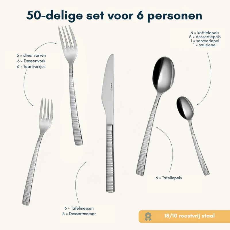 Sola Besteckset Bali 50-teilig