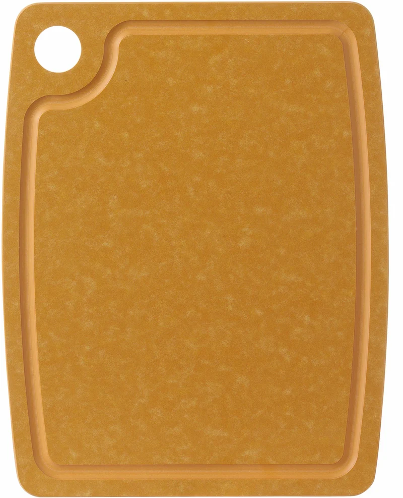 Hendi Schneidebrett rutschfest - Spülmaschinenfest - Braune Holzfaser - 30 x 23,5 cm