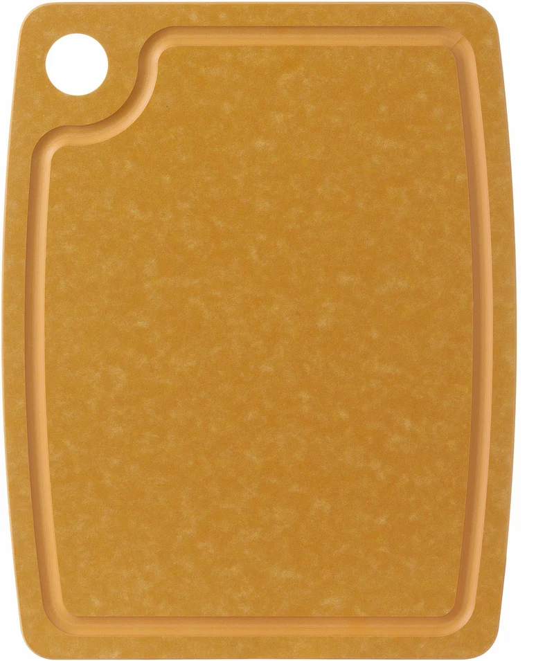Hendi Schneidebrett, rutschfest, spülmaschinenfest, braune Holzfaser, 37 x 27,5 cm