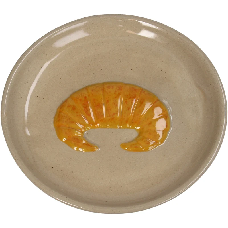 Teller Croissant Steingut Beige 15,5x15,5x1,9cm