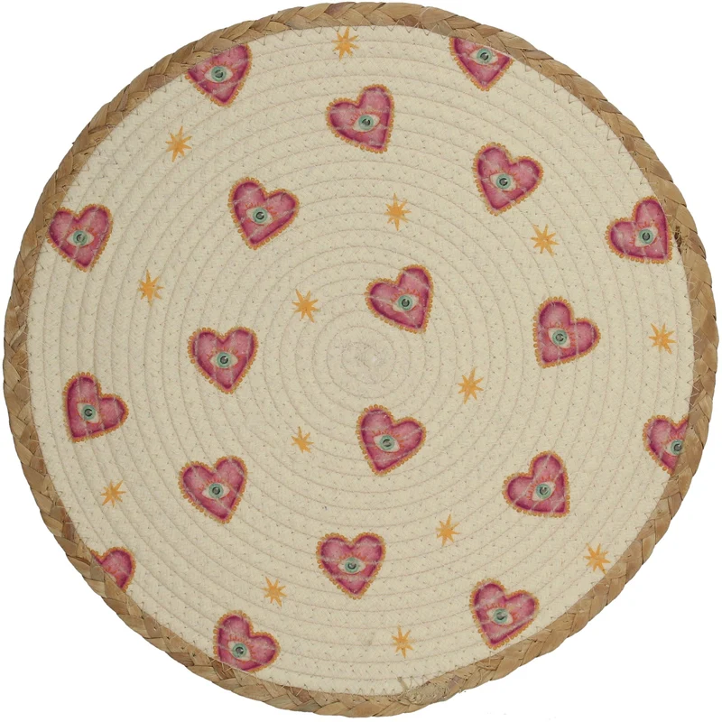 Tischset Herz Polyester Multi 38x38x0.6cm