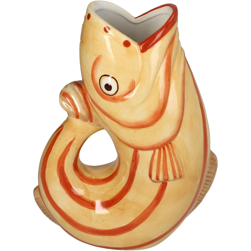 Vase Fisch Dolomit Gelb 19x9,8x25,5cm