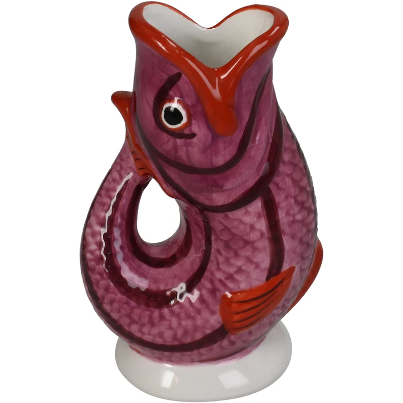 Vase Fisch Dolomit Lila 11x7x17cm