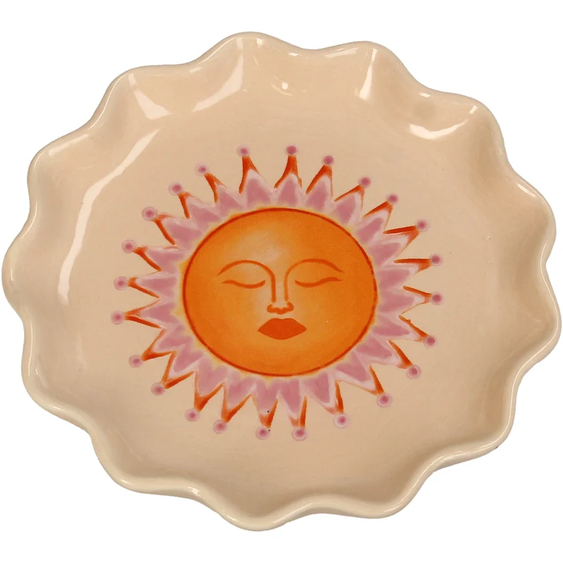 Schmuckschale Sonne Dolomit Multi 15,5x15,5x2cm