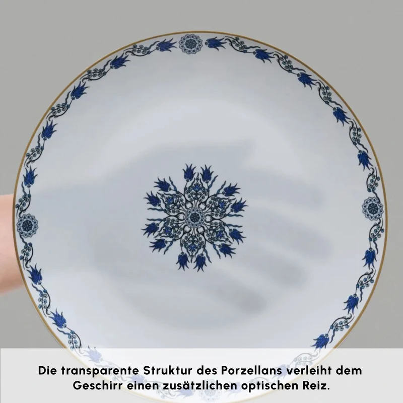Karaca Bone China İznik 26-teiliges Servierset für 6 Personen, Mehrfarbig
