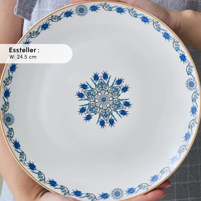 Karaca Bone China İznik 26-teiliges Servierset für 6 Personen, Mehrfarbig