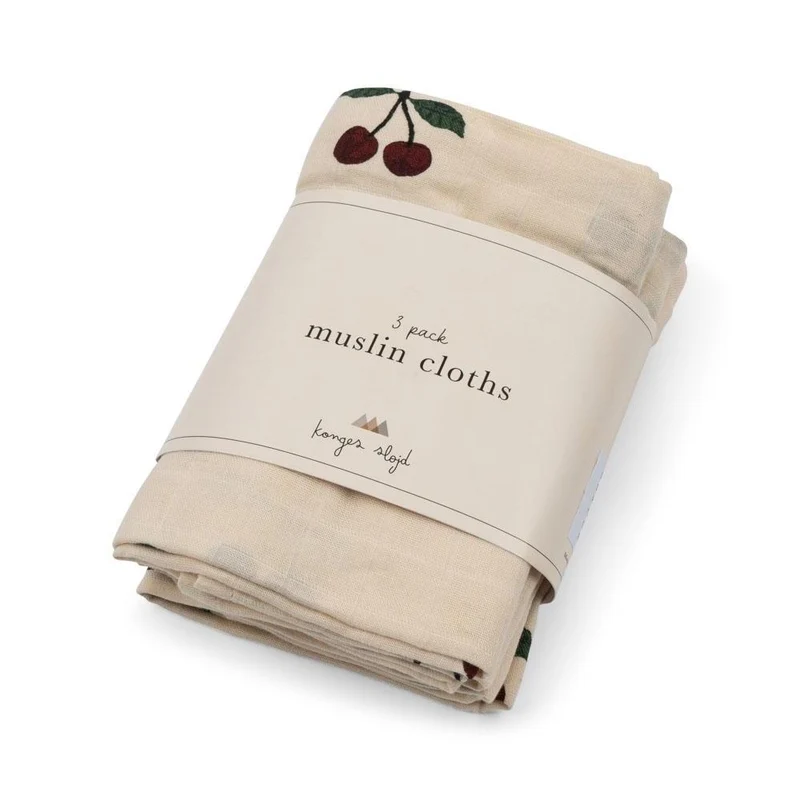 Mulltücher "Ma Grande Cerise" 3er Pack
