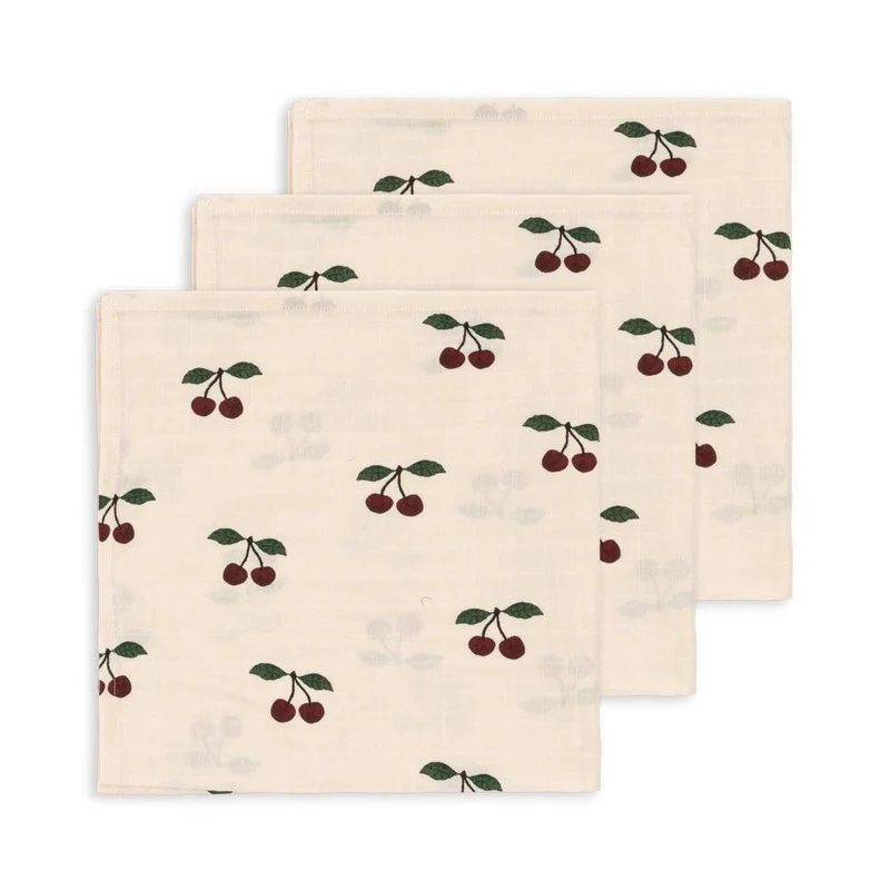 Mulltücher "Ma Grande Cerise" 3er Pack