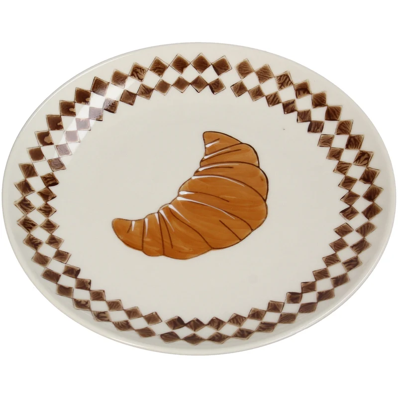 Teller Croissant Steingut Braun 20.5x20.5x2.8cm