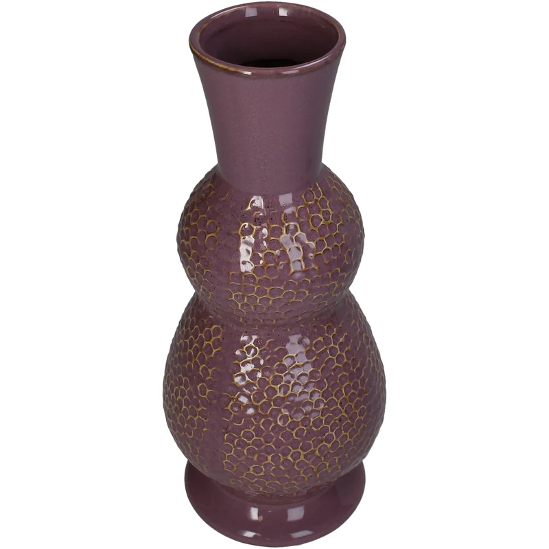 Vase Steinzeug Flieder 13x13x31,5cm