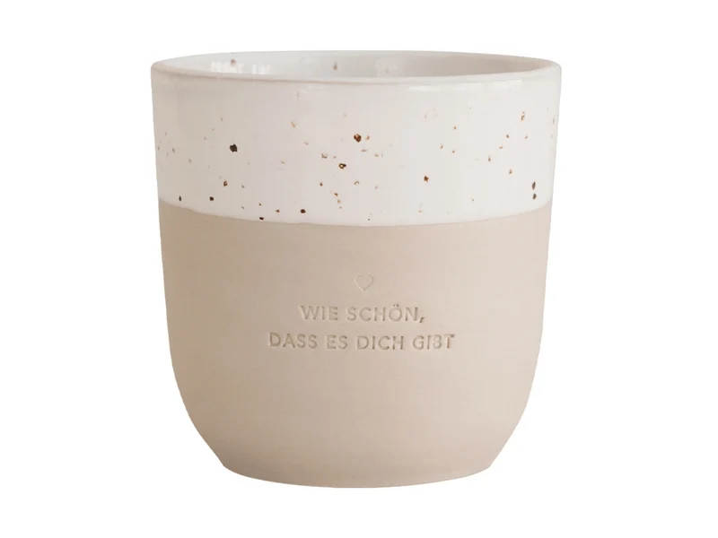 Eulenschnitt Becher Wie schön beige 0,32l