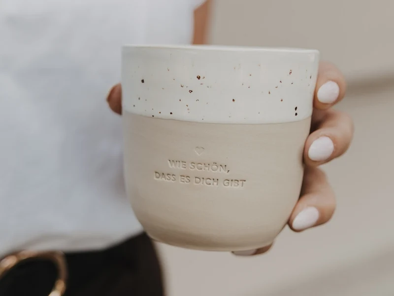 Eulenschnitt Becher Wie schön beige 0,32l