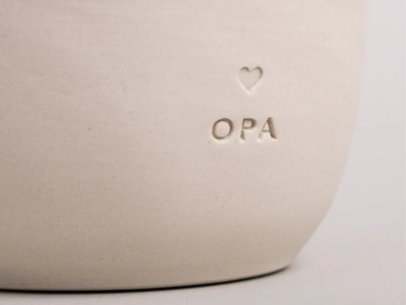 Eulenschnitt Becher Opa beige 0,32l