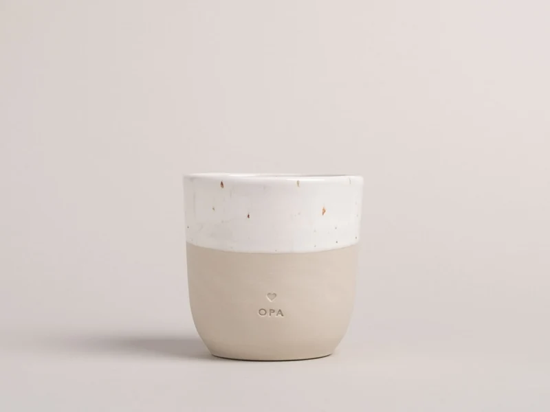 Eulenschnitt Becher Opa beige 0,32l