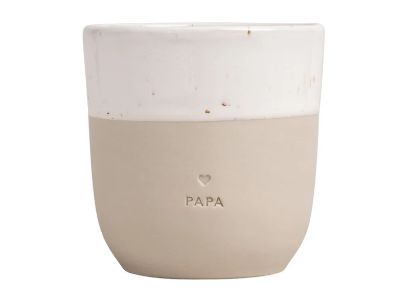 Eulenschnitt Becher Papa beige 0,32l
