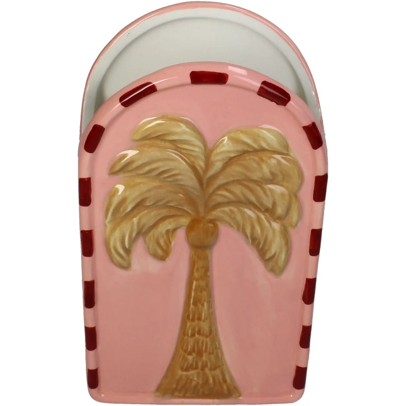 Vase Palm Tree Steinzeug Multi 11x6.5x20cm