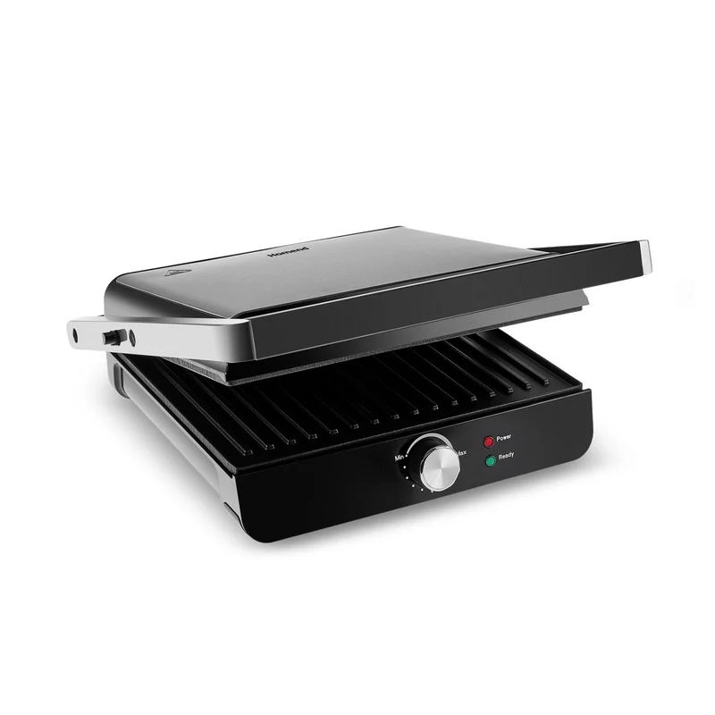 Homend Grilliant 1356H Inox-Gehäuse mit Gusseisenplatten Sandwich- und Grillmaschine