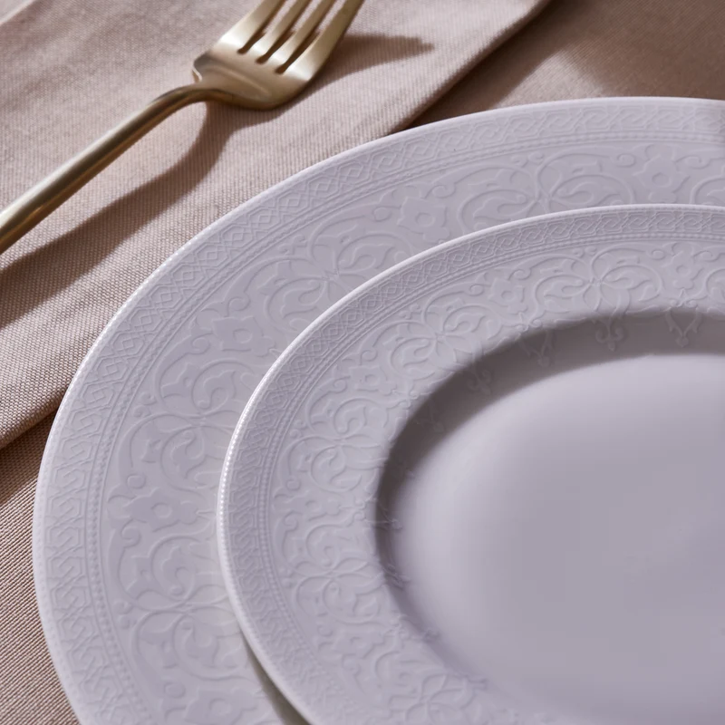 Karaca New Dome Tafelservice für 6 Personen, 24-teilig, Weiß