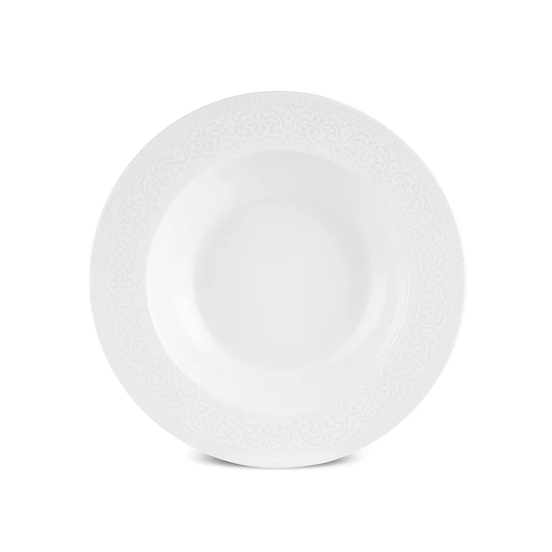 Karaca New Dome Tafelservice für 6 Personen, 24-teilig, Weiß