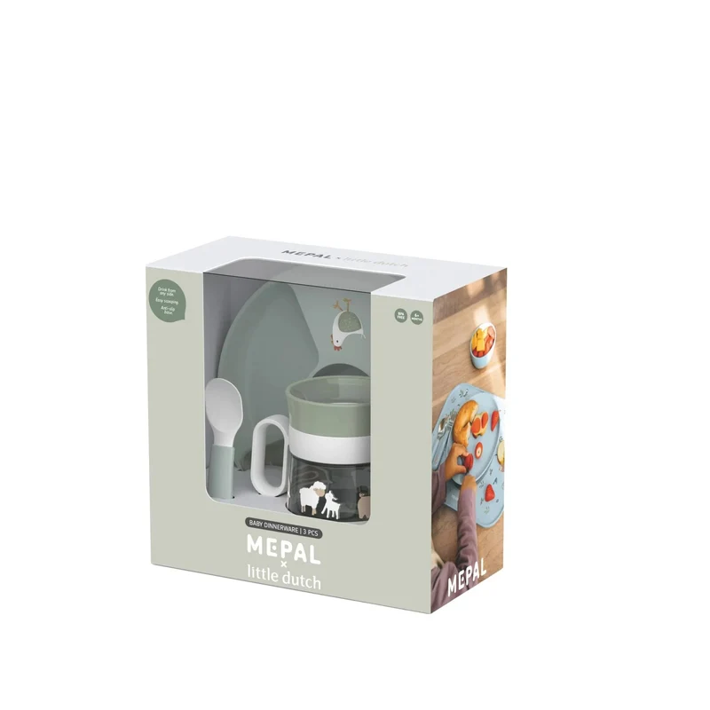 Set Babygeschirr Mepal Mio 3-teilig - Little Farm