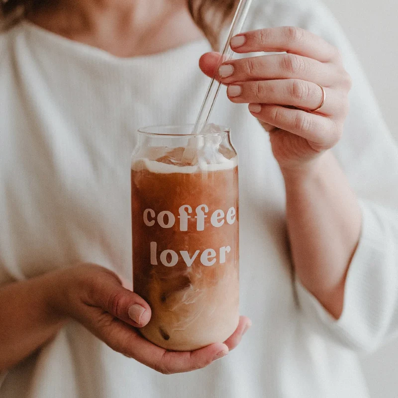 Hohes Trinkglas Coffee Lover
