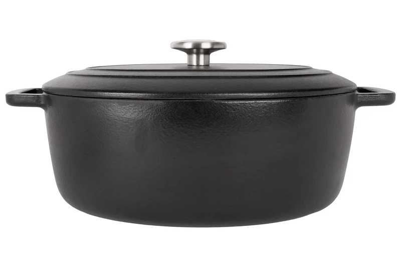 Cosy & Trendy Bräter Fontestic Gusseisen Schwarz Oval – 31 x 24 cm – Emailliert