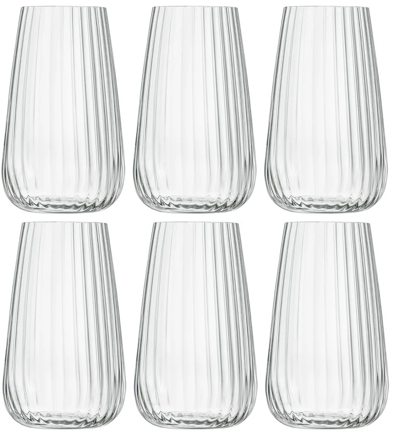 Luigi Bormioli Longdrinkgläser - Wassergläser - Cocktailgläser - Speakeasies - 570 ml - 6er Set