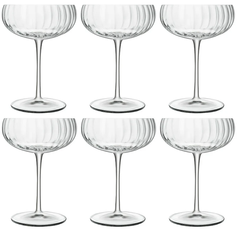 Luigi Bormioli Champagnergläser – Flöten – Champagner-Coupé – Speakeasies – 300 ml – 6er-Set