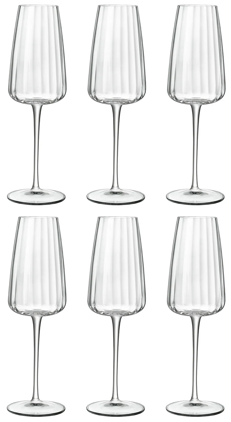 Luigi Bormioli Champagnergläser - Flöten - Speakeasies - 210 ml - 6er-Set