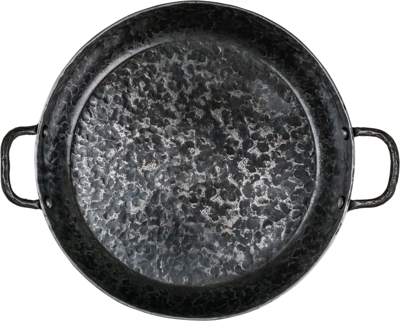 Forged Bratpfanne Carbonstahl mit zwei Griffen Ø 28 cm – geeignet für alle Wärmequellen – geeignet für BBQ