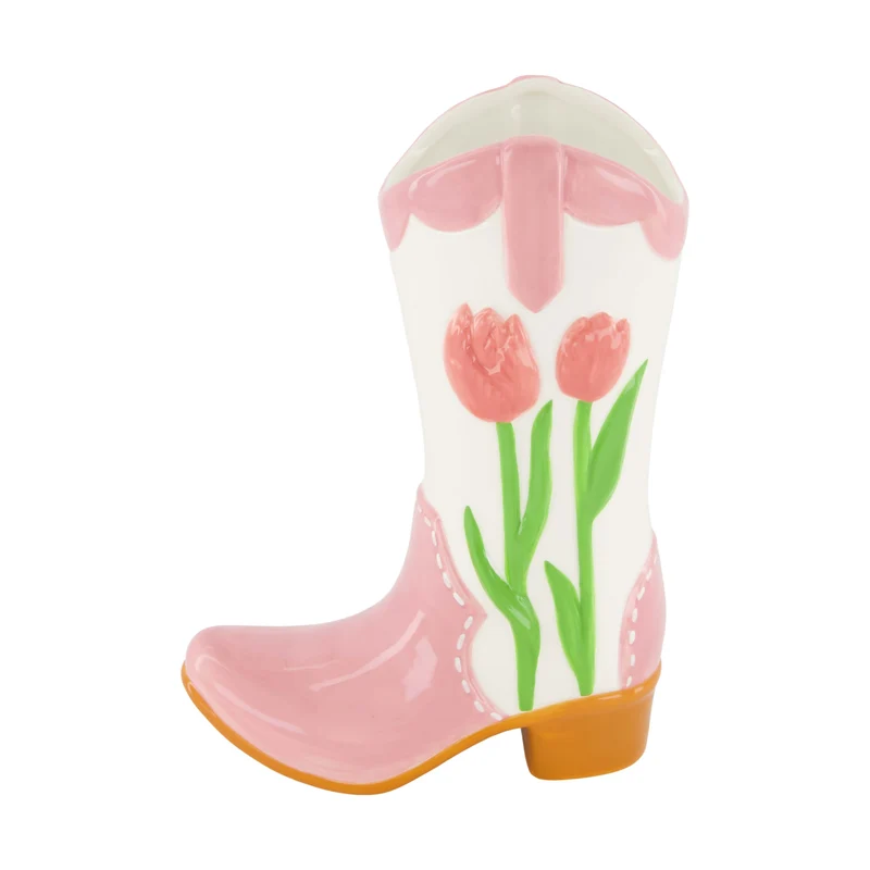 Vase Boot Keramik 16.5x8.5x23cm Mixed