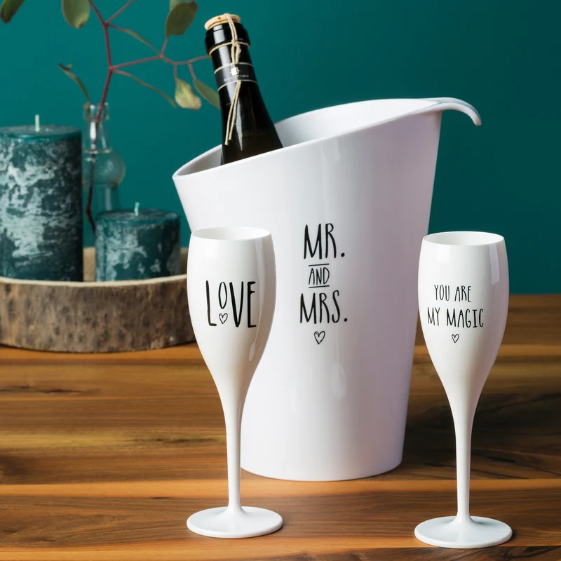 Glas mit Druck CHEERS No. 1 LOVE