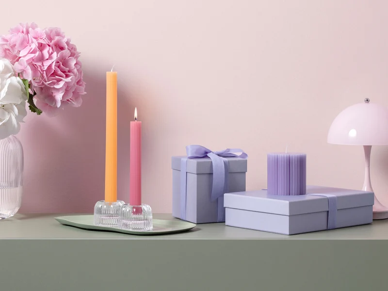 Villeroy & Boch Fleur Accessoires cassis Stabkerze cassis/soleil 2erSet 25cm